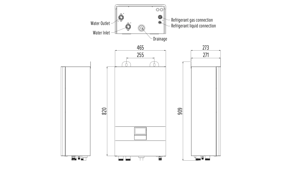 MyCond BeeHeat Overordnede dimensioner - 1