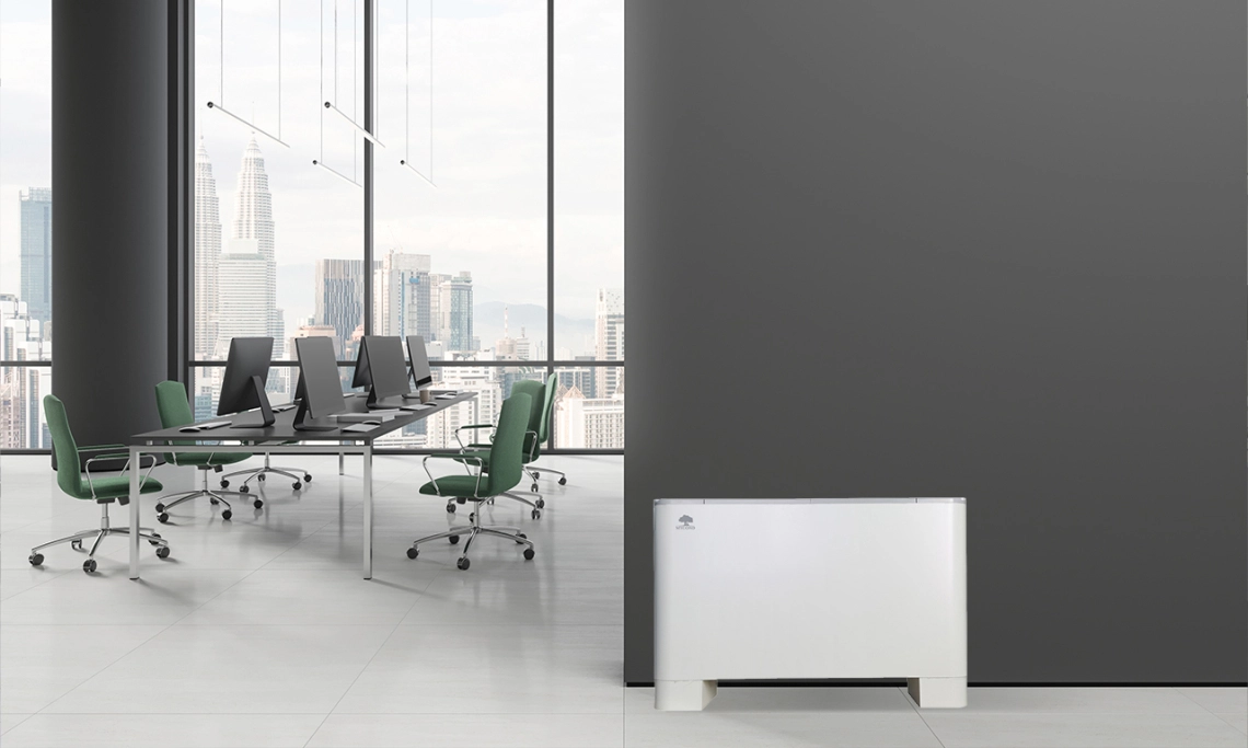 MyCond MCFF Gulvmonteret ventilatorkonvektor til effektiv styring af indeklimaet.