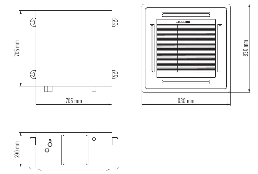 MyCond MCFK-A2/4 samle dimensioner - 2