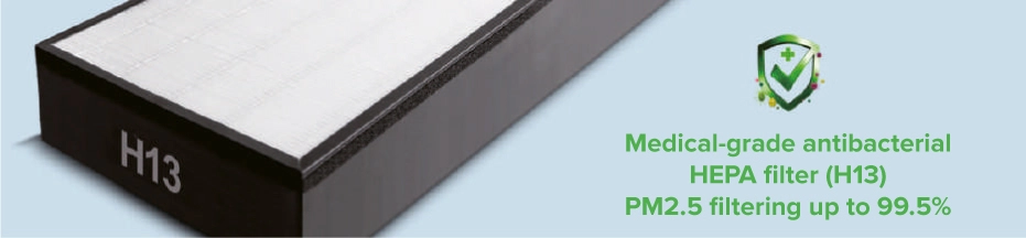 Mycond MSHA(C) Antibakterielt HEPA-filter H13