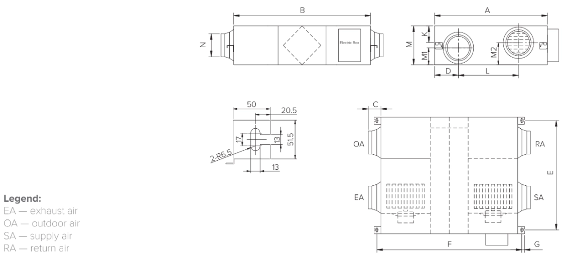 MyCond MVS***-DW Overordnede dimensioner - 3