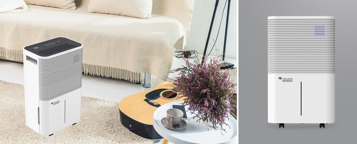 MyCond Roomer Hepa 25-serie affugter med miljøvenligt design.