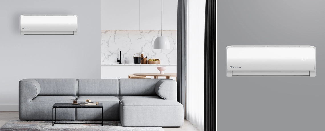 MyCond Vægmonteret ventilatorkonvektor fra MHW-serien i et slankt design.