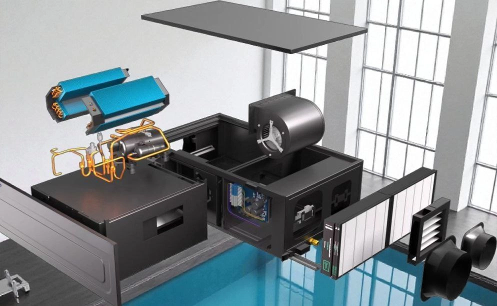 Kanalluftaffugter til pools luftopvarmning Mycond MSHAC