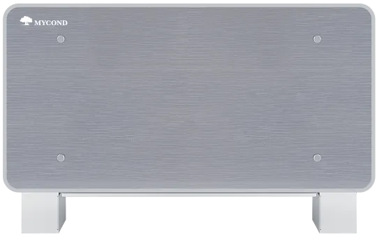Designede gulvstående ventilatorkonvektorer Silver Glass-serien